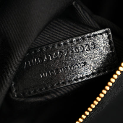 Saint Laurent Calfskin Mombasa Shoulder Bag Black 7 of 10