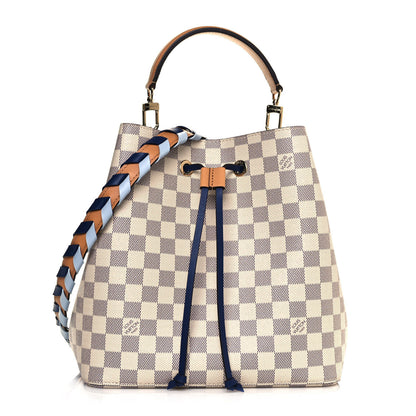 Louis Vuitton Damier Azur Braided Neonoe MM Blue 1 of 12