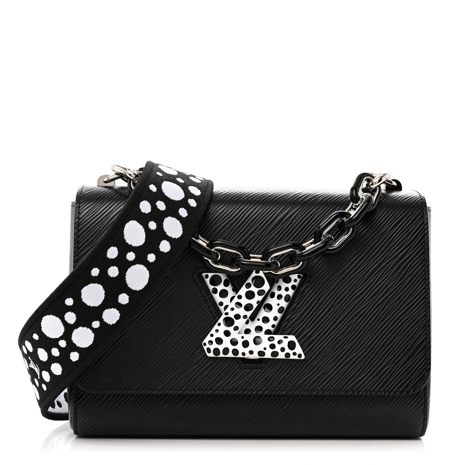 Louis Vuitton LV X YK Epi Infinity Dots Twist Shoulder Bag MM Black 1 of 12