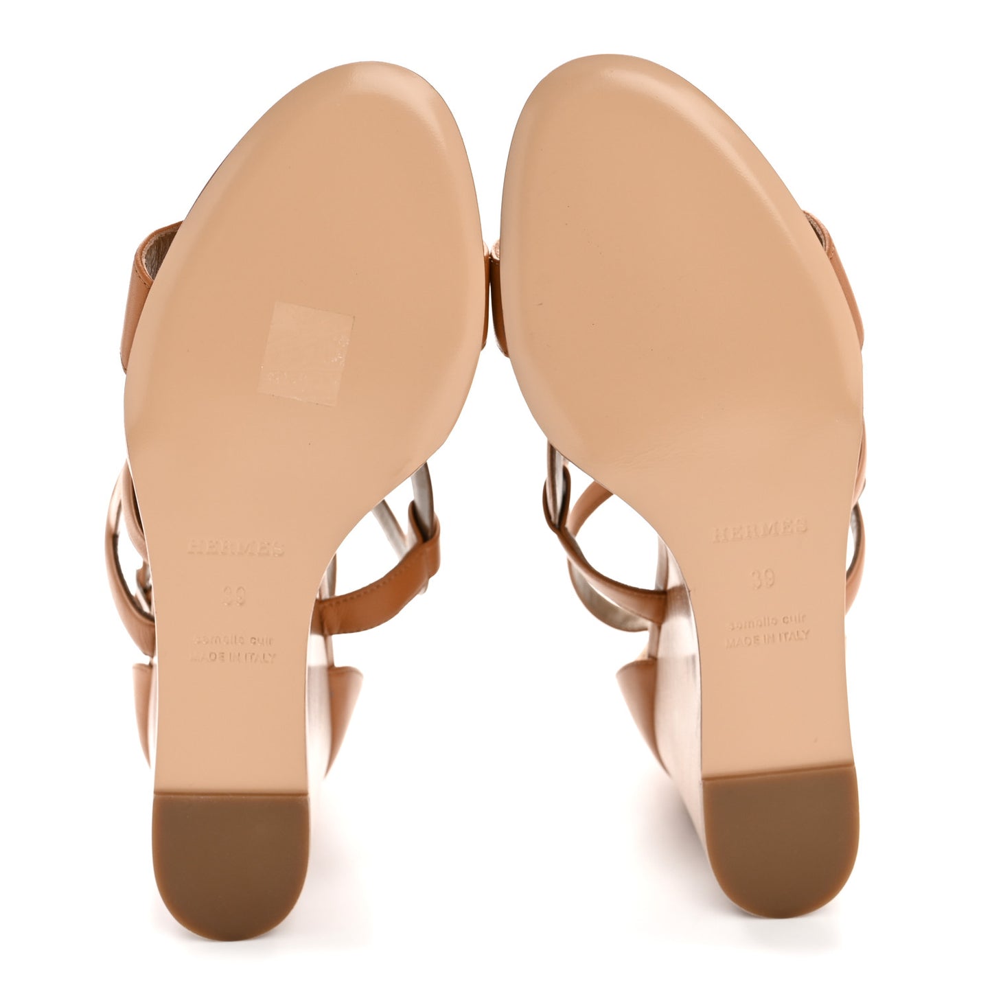 Nappa Brisbane Wedge Sandals 39 Naturel