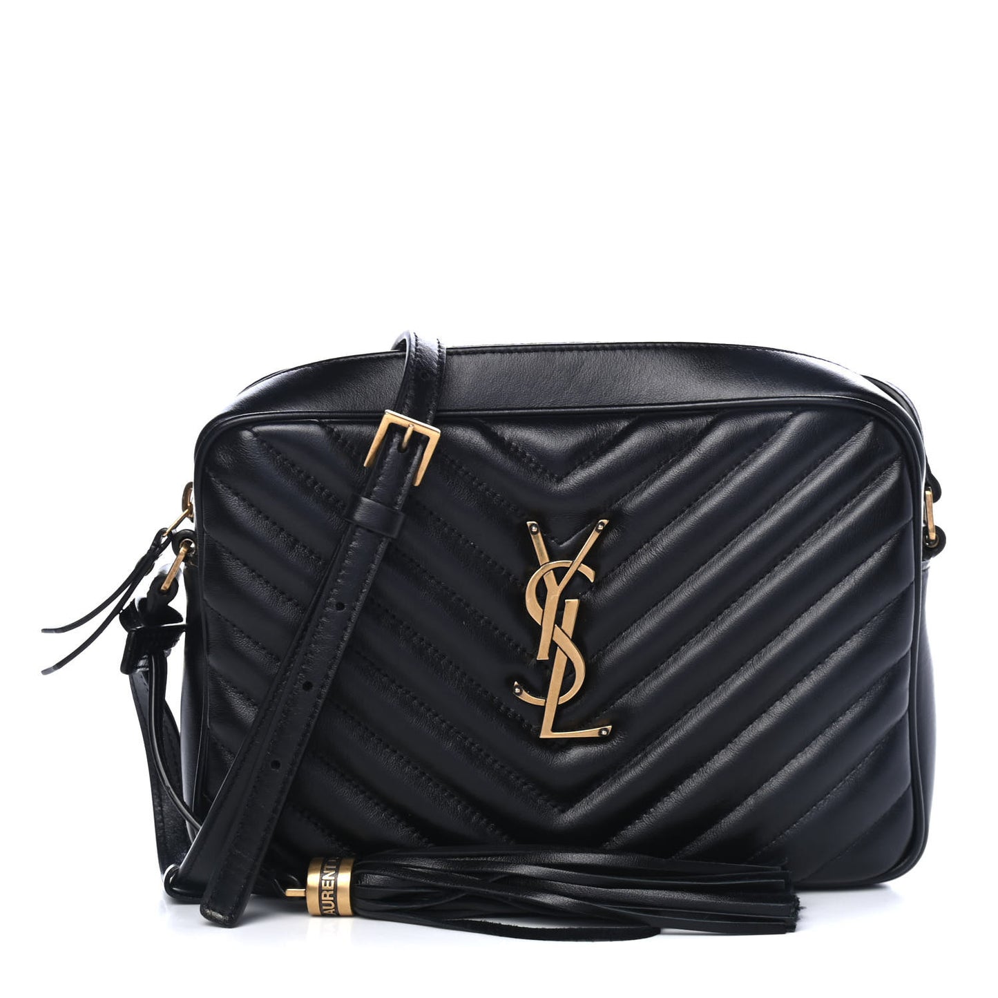 Calfskin Matelasse Monogram Lou Camera Bag Black