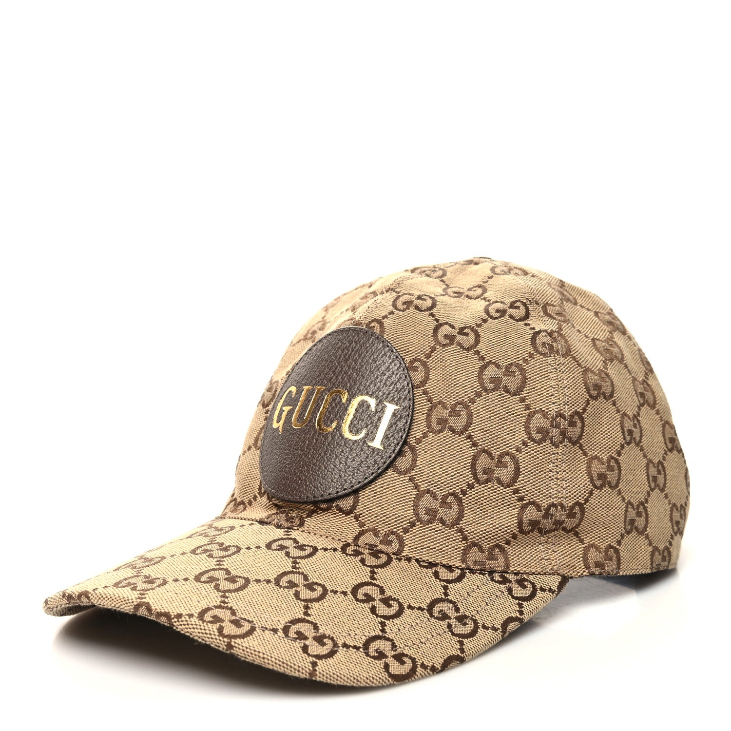 Gucci Monogram Textured Dollar Calfskin Zeno Baseball Hat M Beige 1 of 9