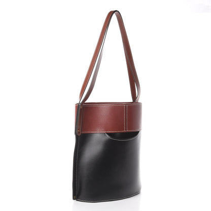 Chloe Shiny Calfskin Goatskin Medium Aby Bi-Color Bucket Bag Black 2 of 8