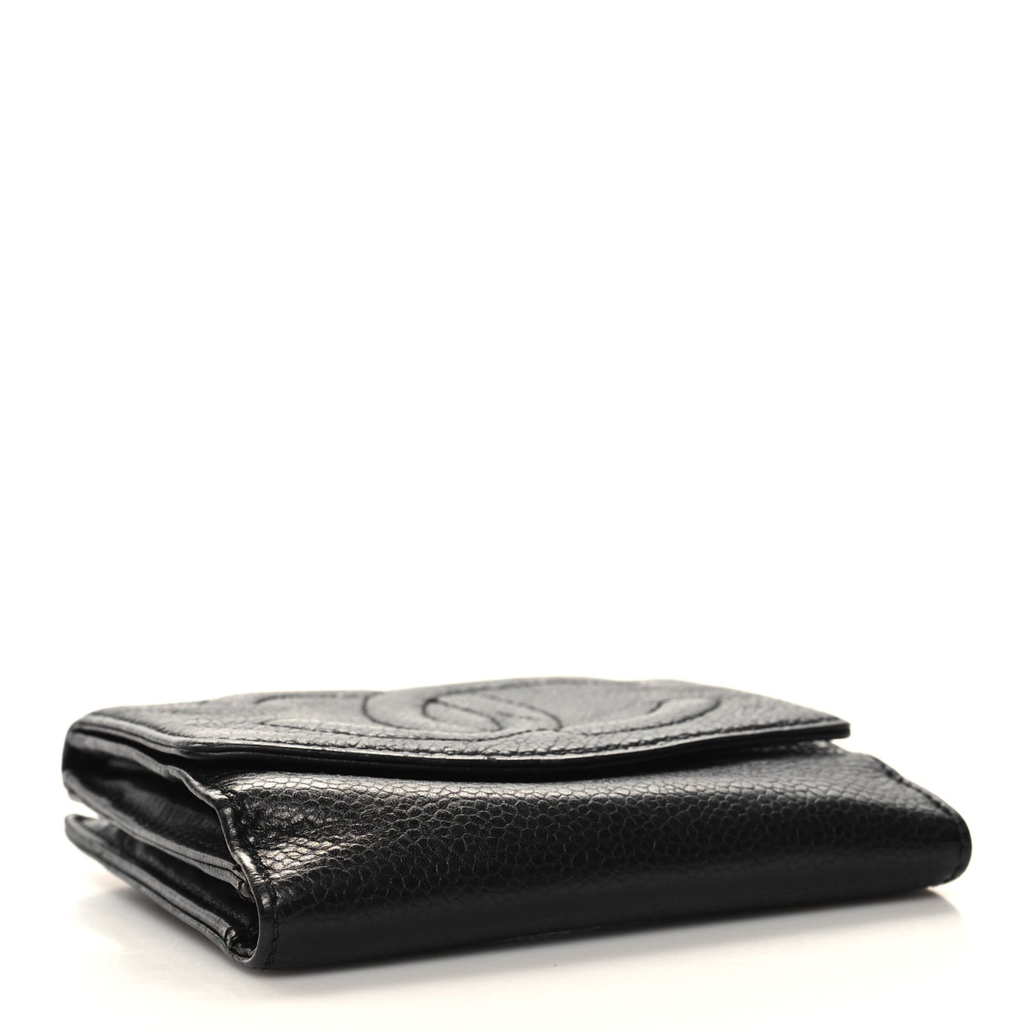 Caviar Timeless CC Compact French Wallet Black
