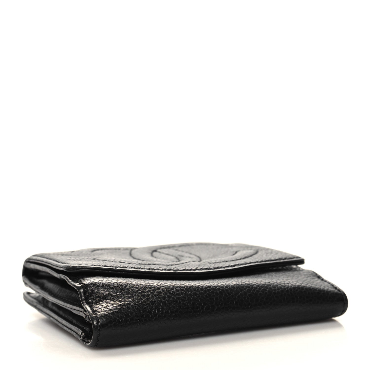 Chanel Caviar Timeless CC Compact French Wallet Black 4 of 13