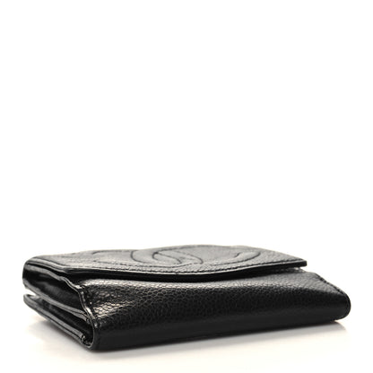 Chanel Caviar Timeless CC Compact French Wallet Black 4 of 13