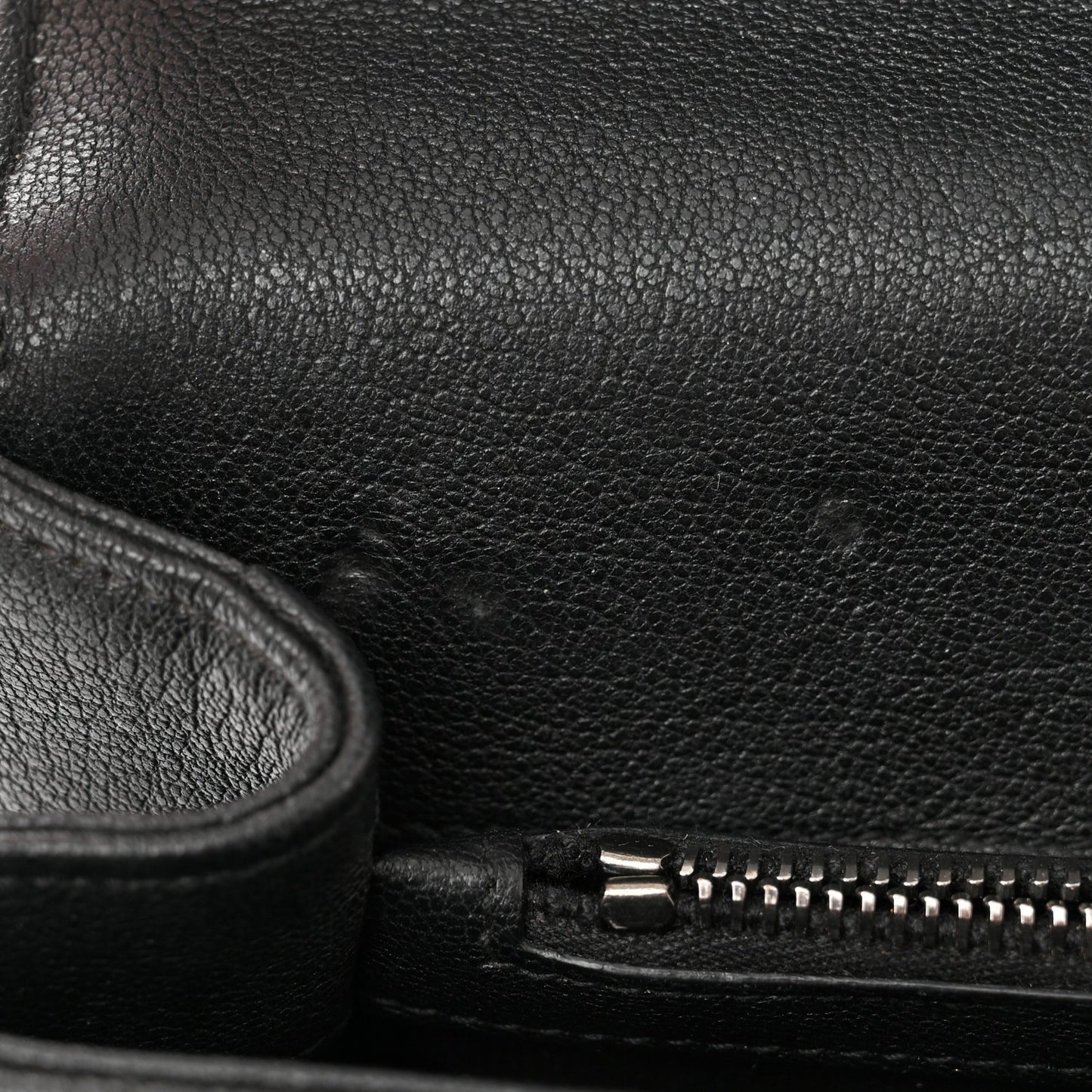 Sheepskin Matelasse Chevron Monogram Medium College Bag Black