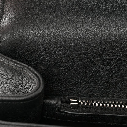 Saint Laurent Sheepskin Matelasse Chevron Monogram Medium College Bag Black 12 of 13