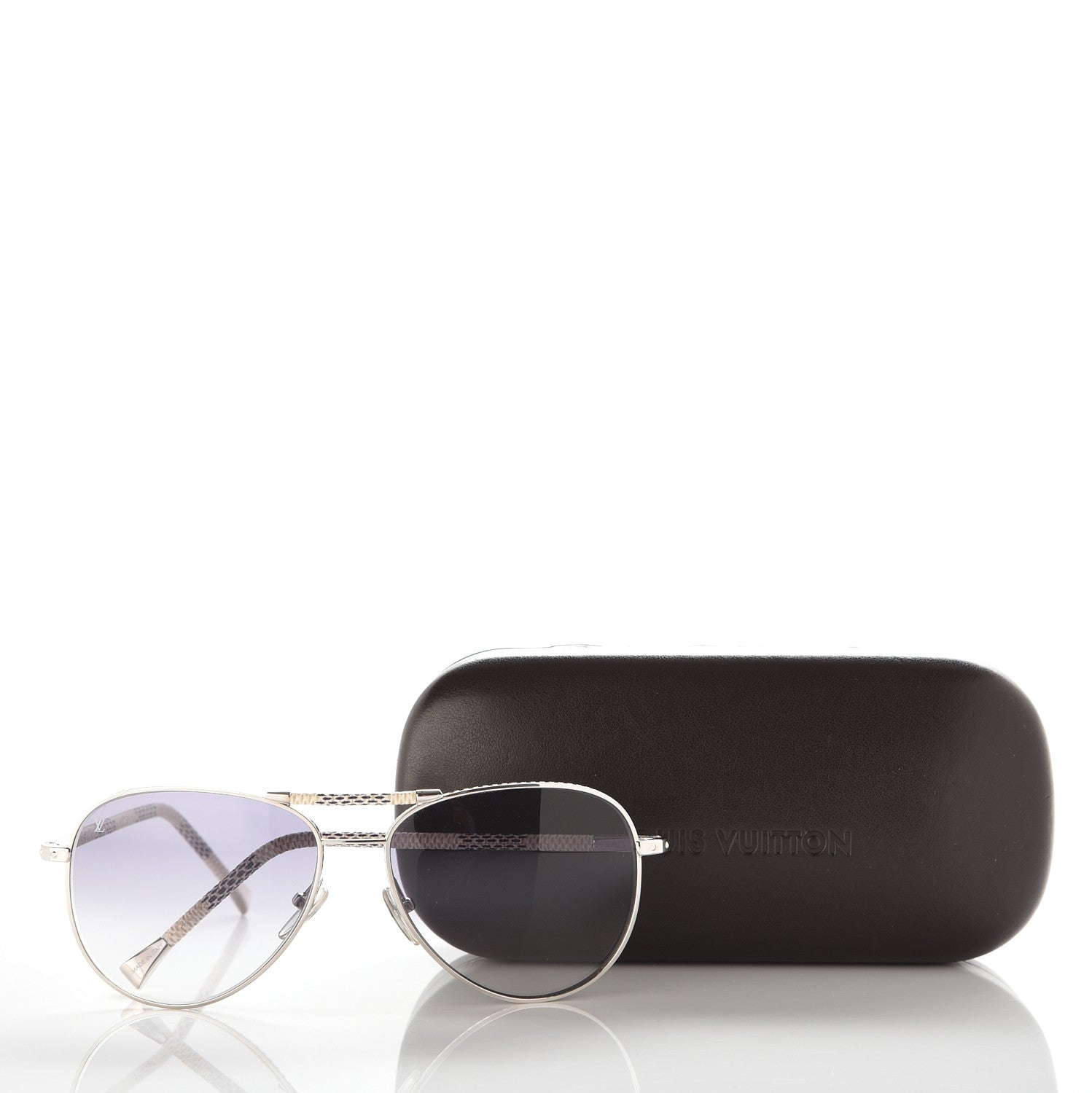 Louis Vuitton Damier Azur Conspiration Pilote Aviator Sunglasses Z0203U 8 of 8