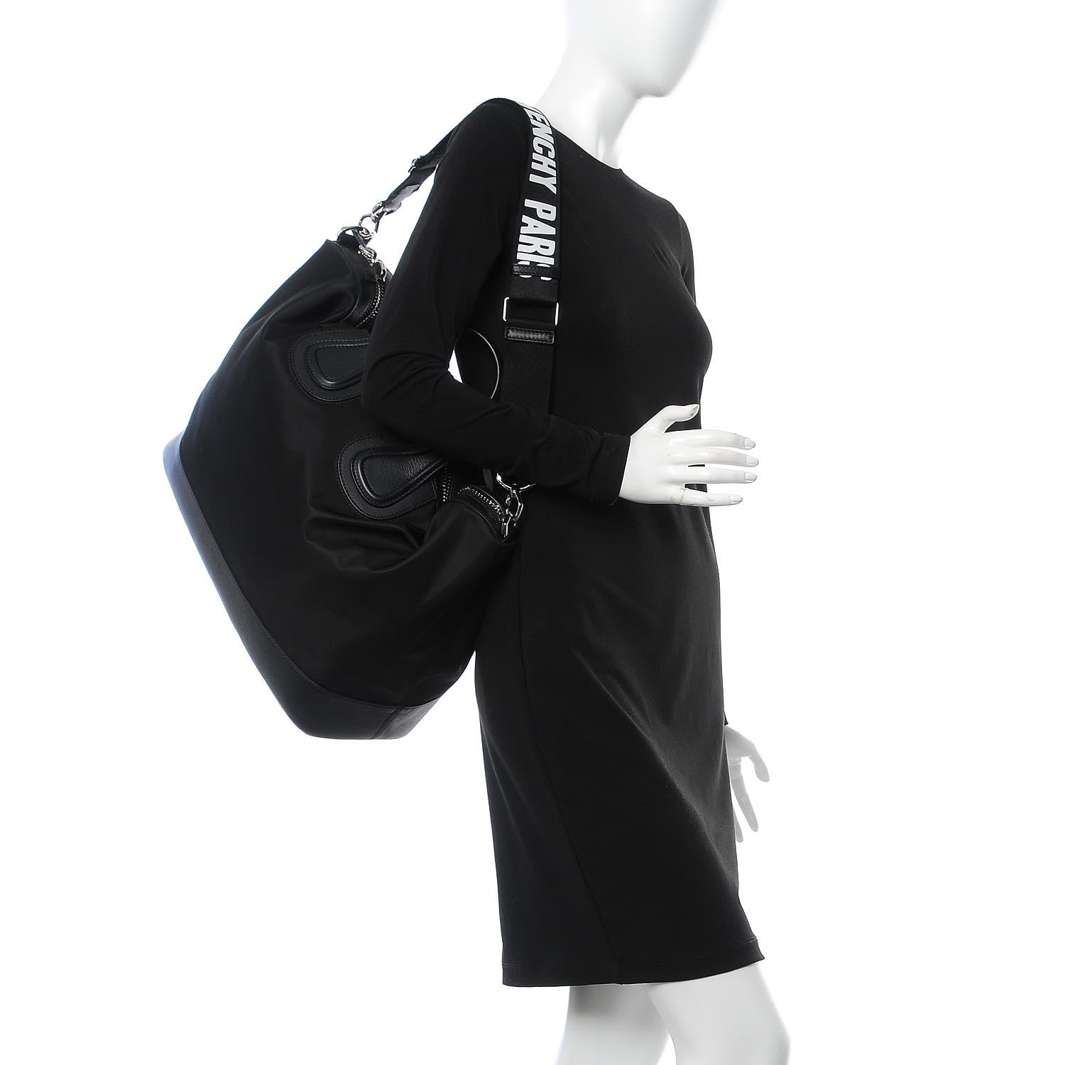 Givenchy Nylon Calfskin Nightingale Holdall Logo Strap Black 2 of 7