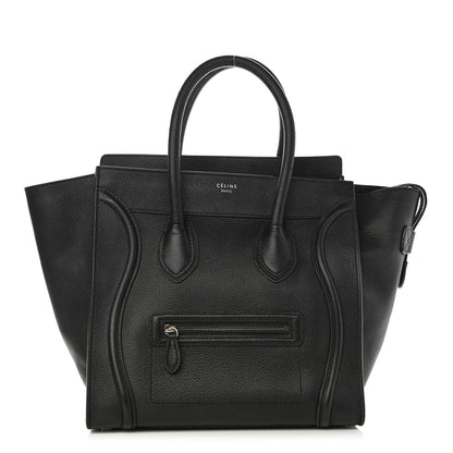 Celine Drummed Calfskin Mini Luggage Black 1 of 15