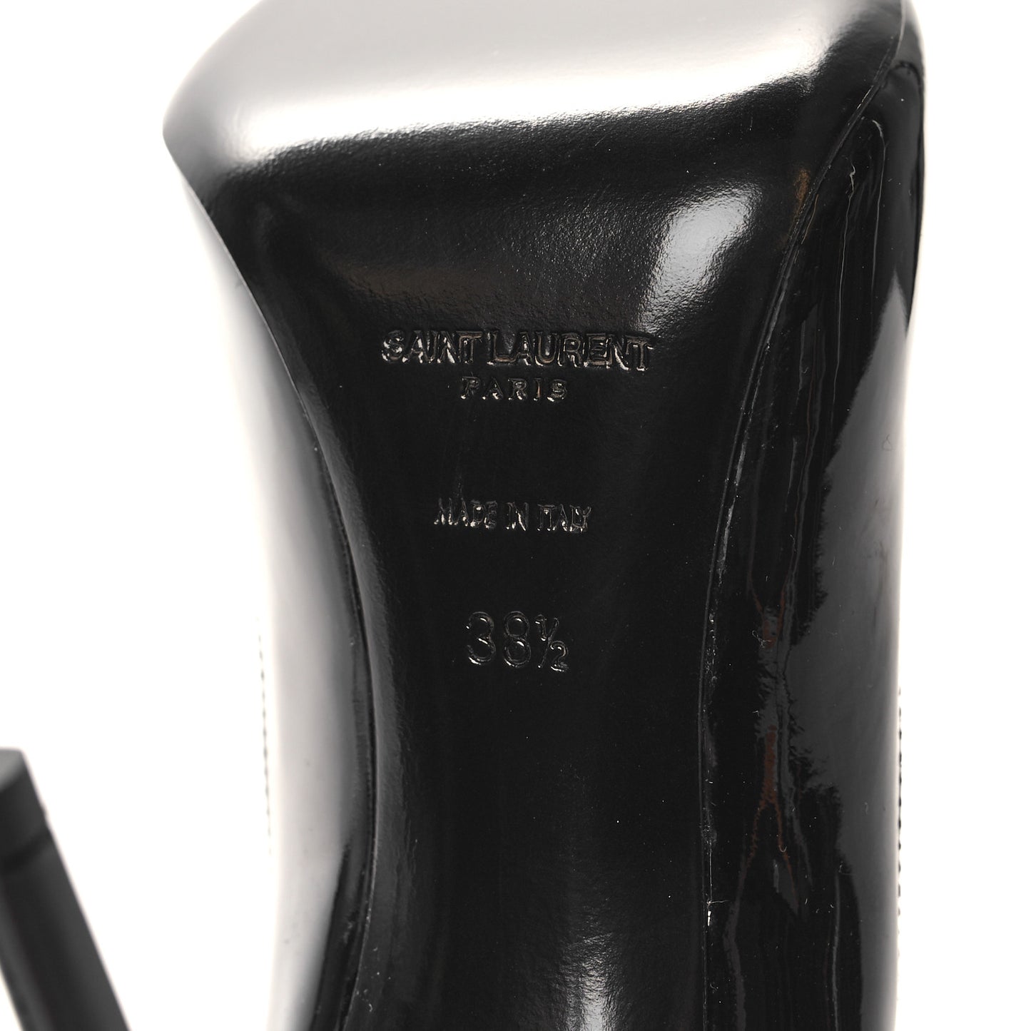 Patent Calfskin Zoe 105 Pump 38.5 Black