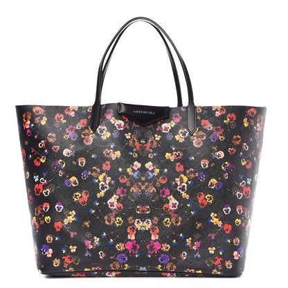 Givenchy Coated Canvas Pansy Print Large Antigona Tote Black 1 of 7