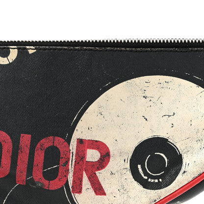 Christian Dior Coated Canvas Hardcore Mini Saddle Pochette Black Red 8 of 13