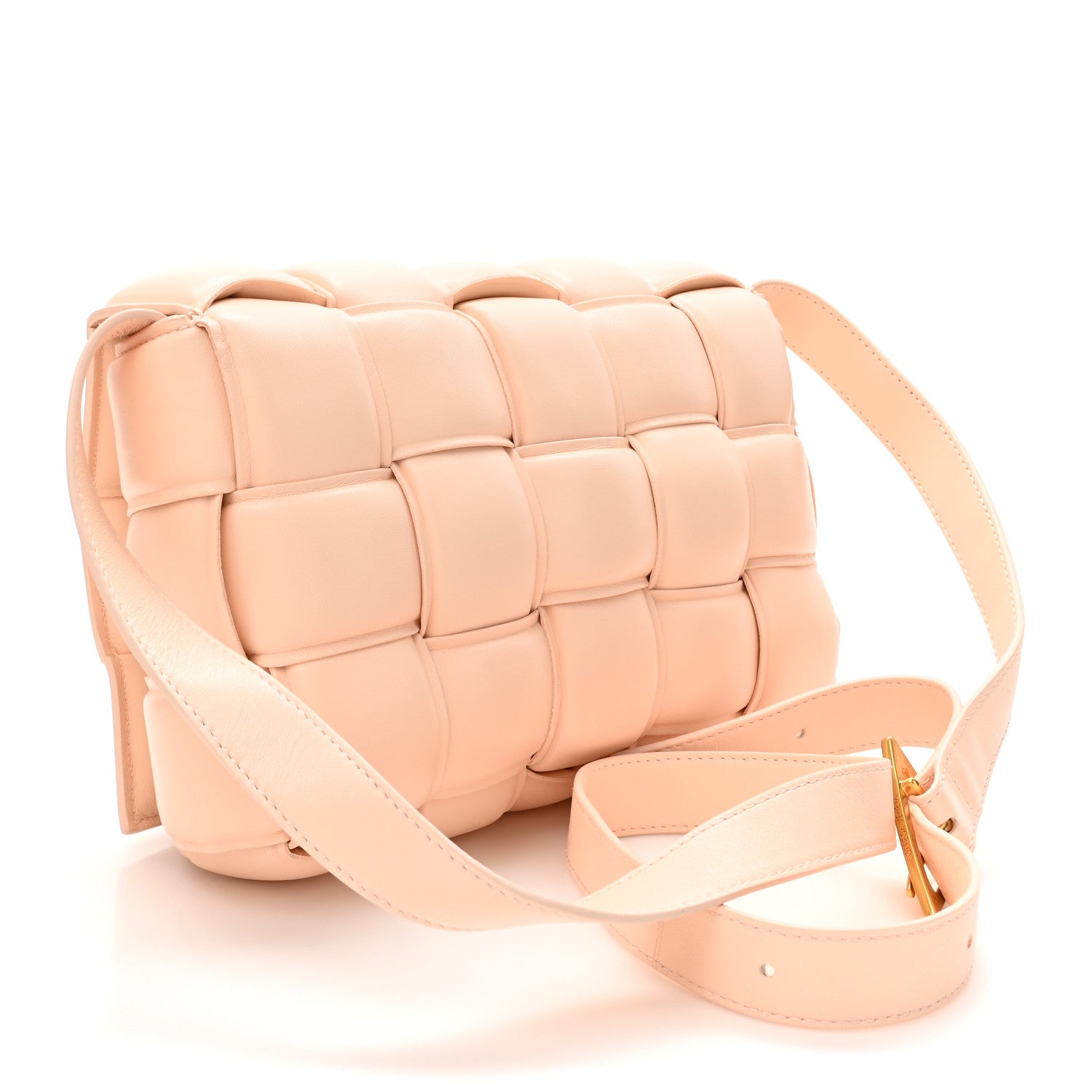 Bottega Veneta Nappa Maxi Intrecciato Padded Cassette Crossbody Bag Melon Washed 3 of 9