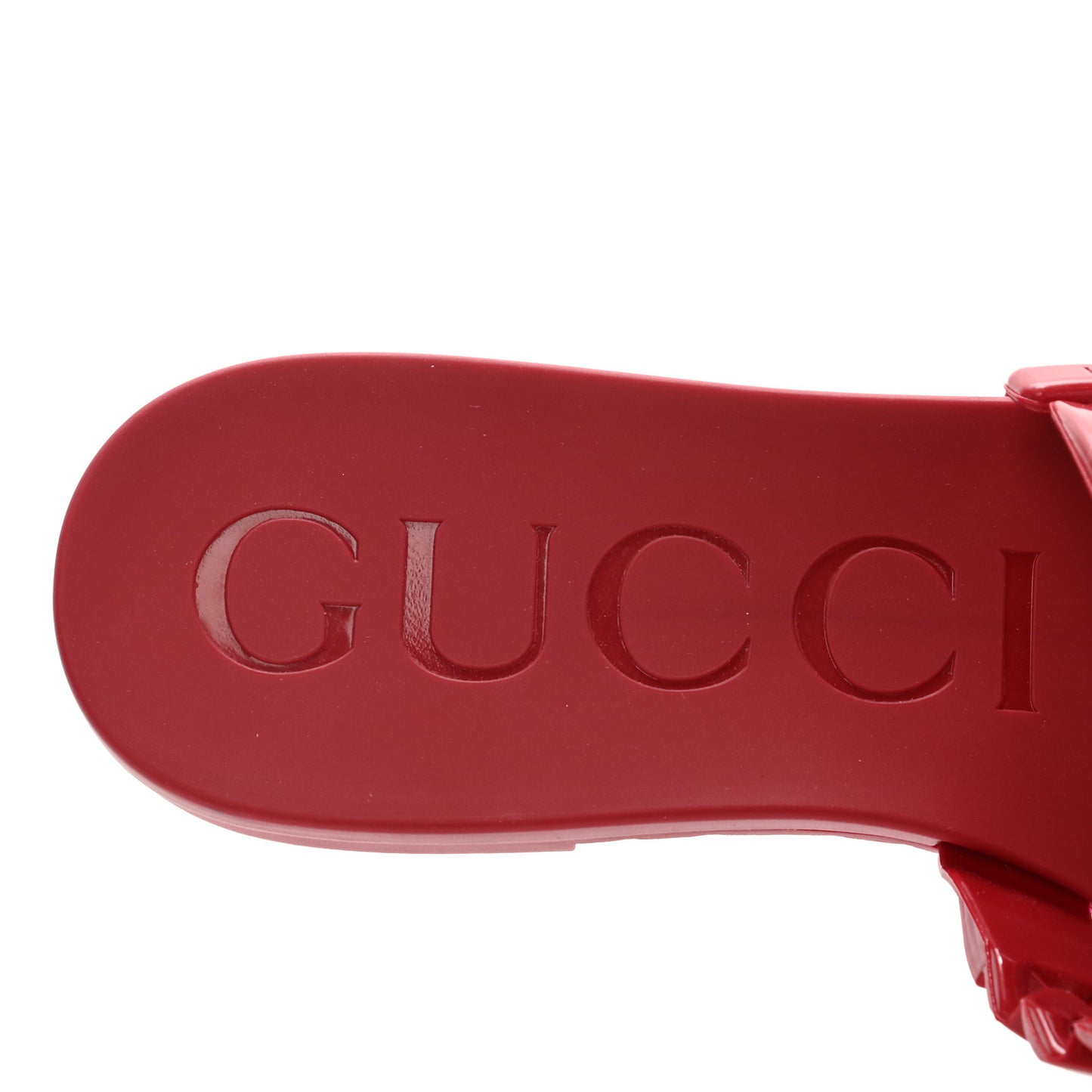 Rubber Womens Slide Sandals 37 Hibiscus Red