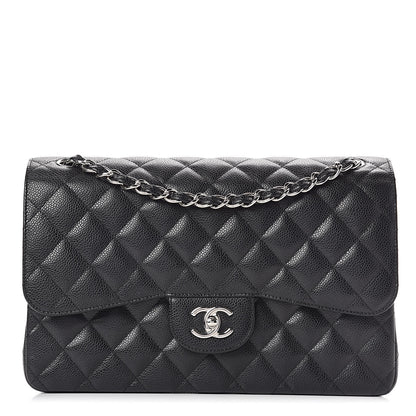 Chanel Caviar Quilted Jumbo Double Flap Black 1 of 15
