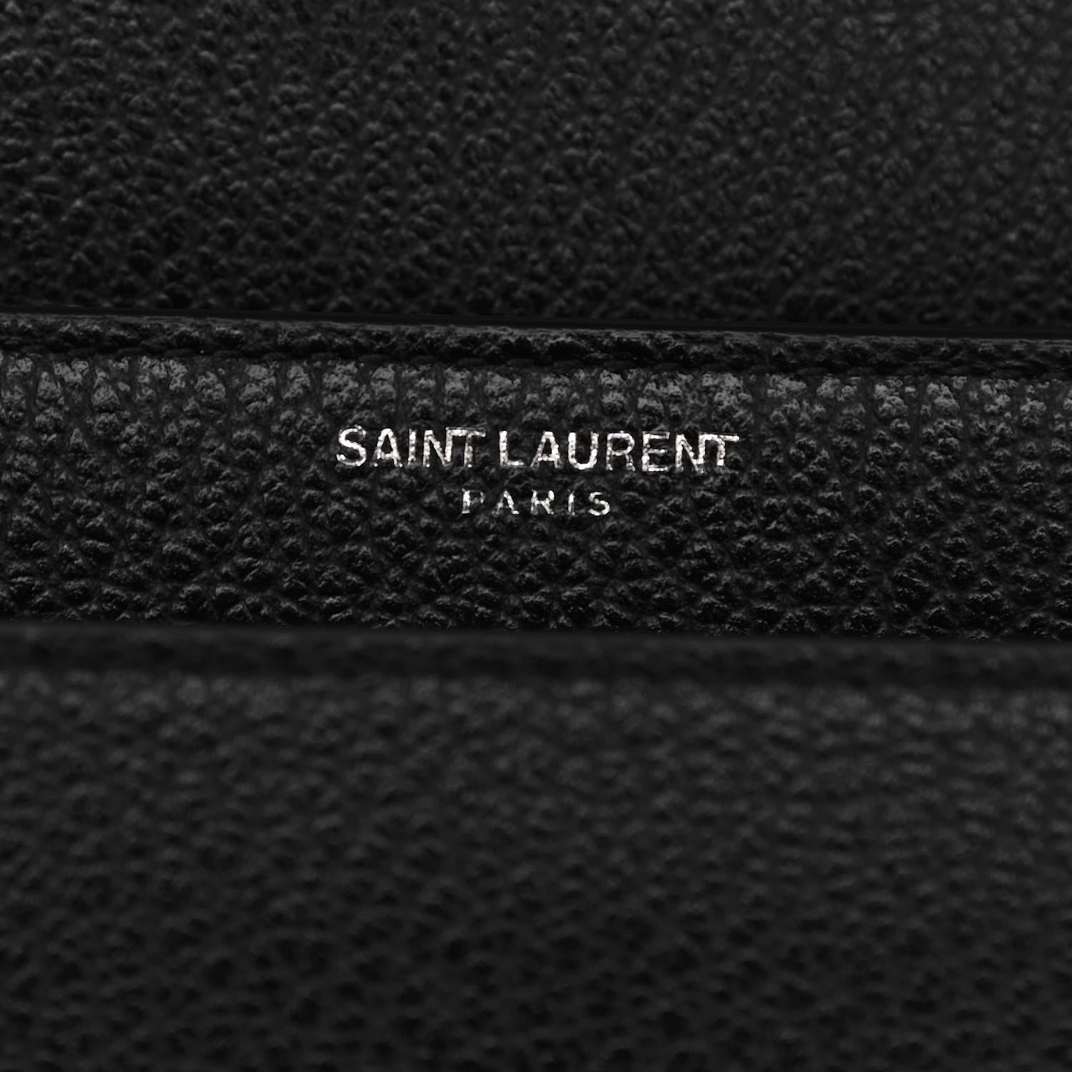 Saint Laurent Grained Calfskin Medium Monogram Sunset Satchel Black 5 of 9