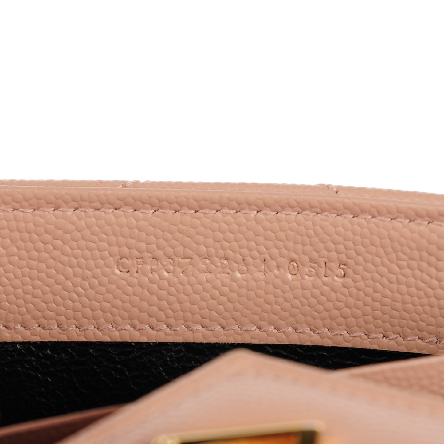 Grain De Poudre Matelasse Chevron Monogram Wallet Pale Blush