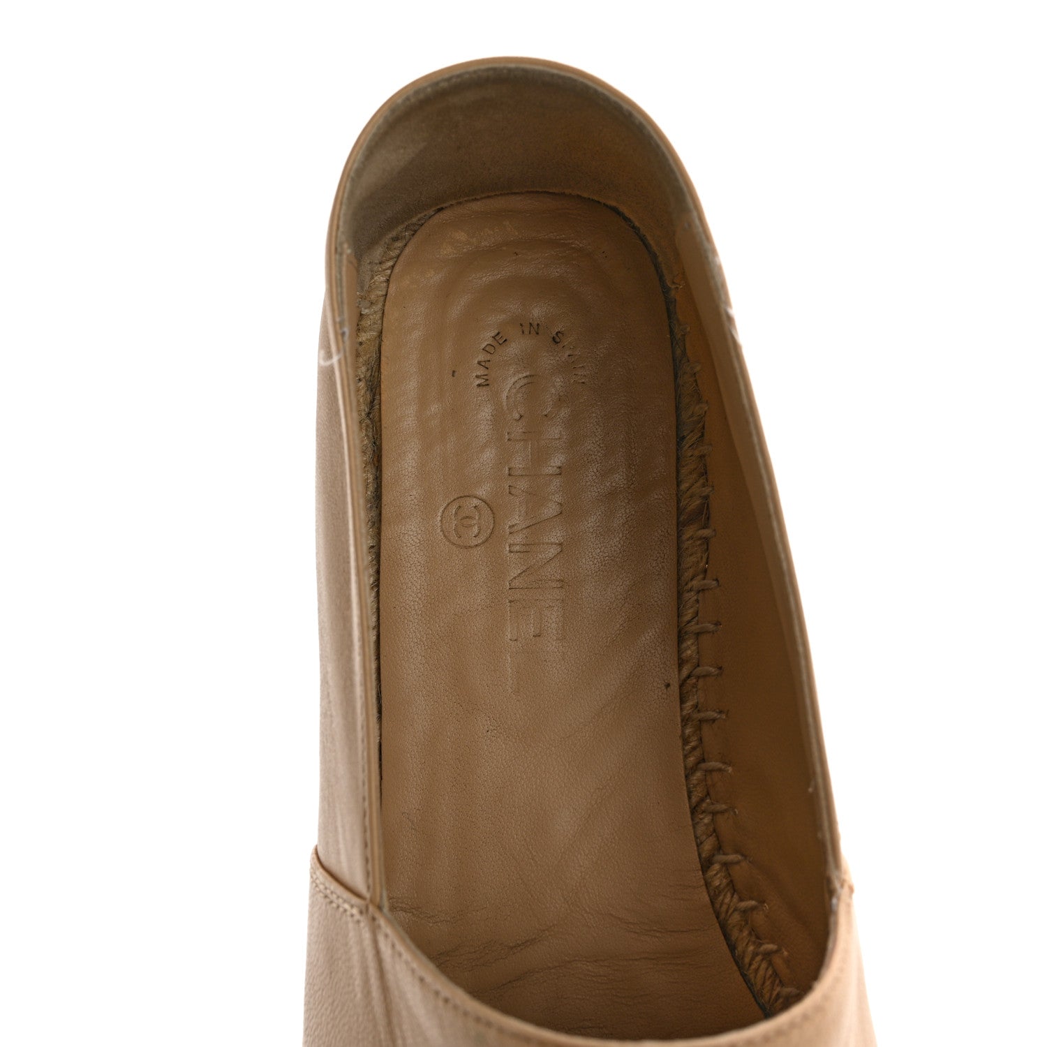 Chanel Lambskin CC Espadrilles 40 Beige Black 7 of 10