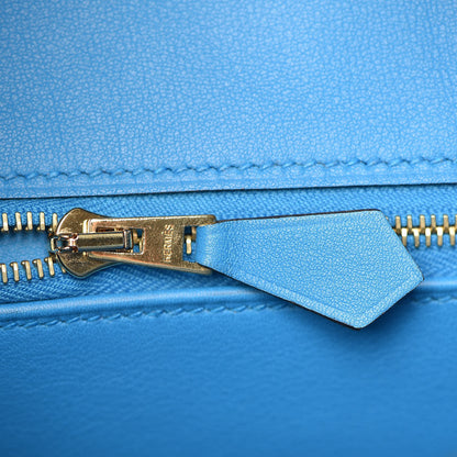Hermes Swift Birkin 25 Bleu Zanzibar 20 of 33