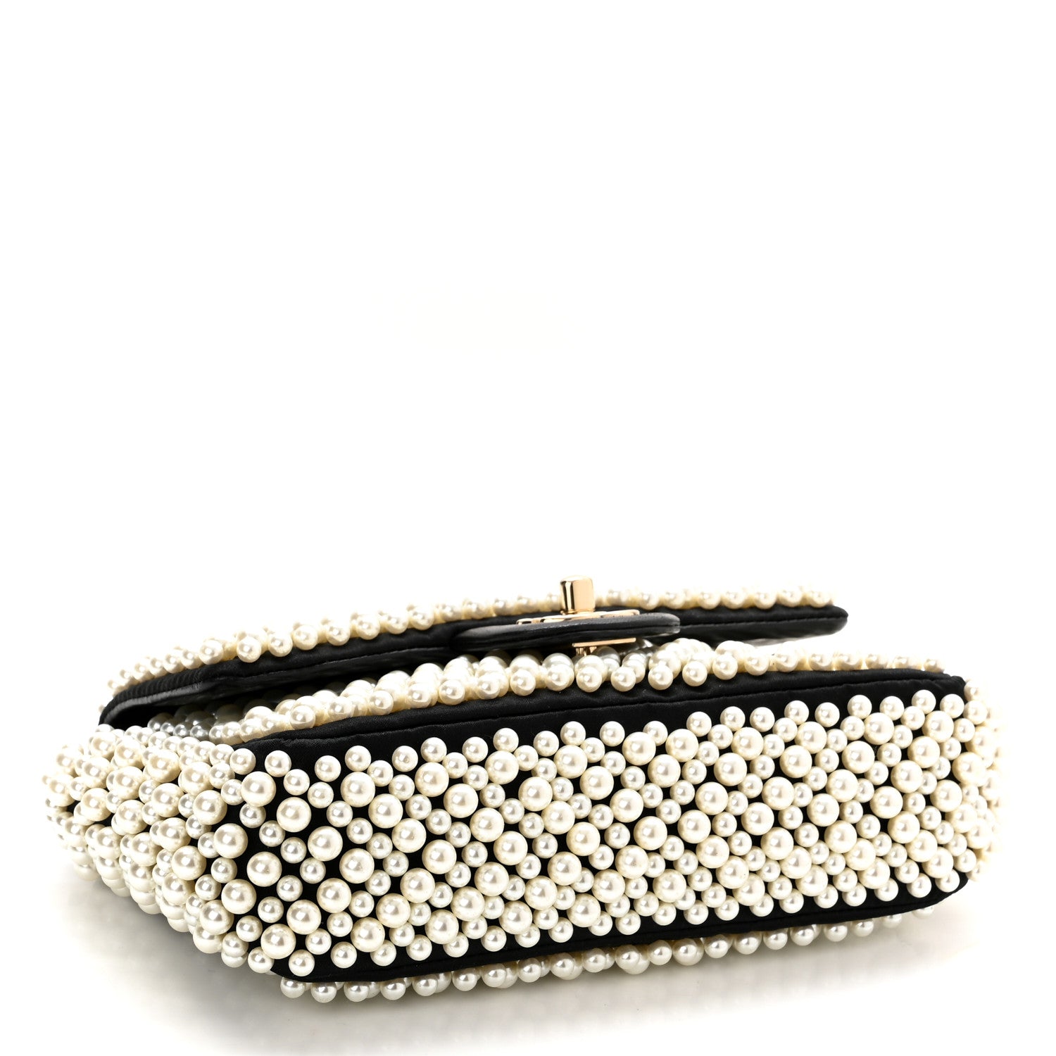 Chanel Lambskin Pearl On Flap Black 4 of 11