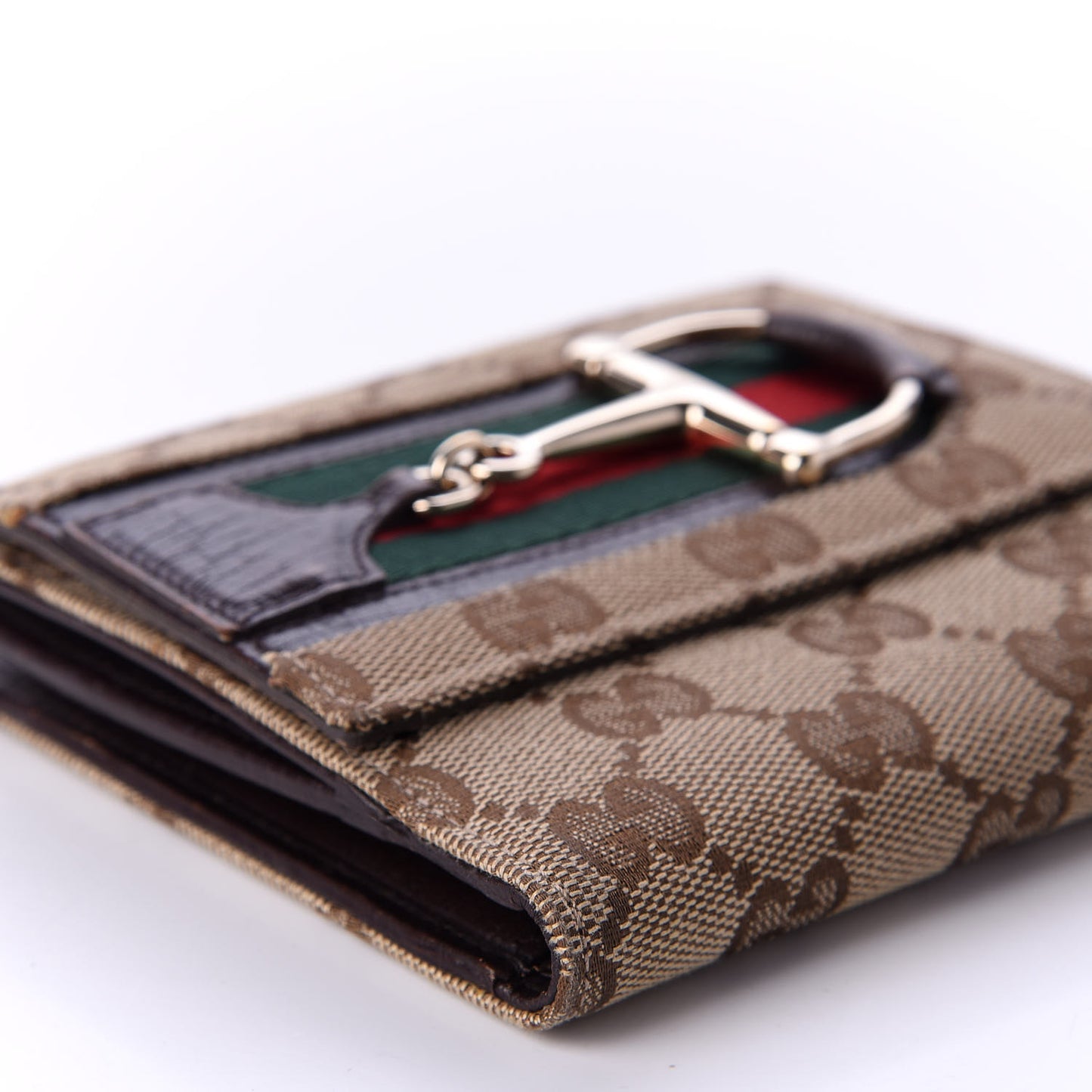 Monogram Web Hasler French Flap Wallet Brown