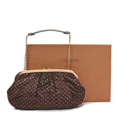 Louis Vuitton Satin Monogram Aumoniere Clutch Brown 10 of 10