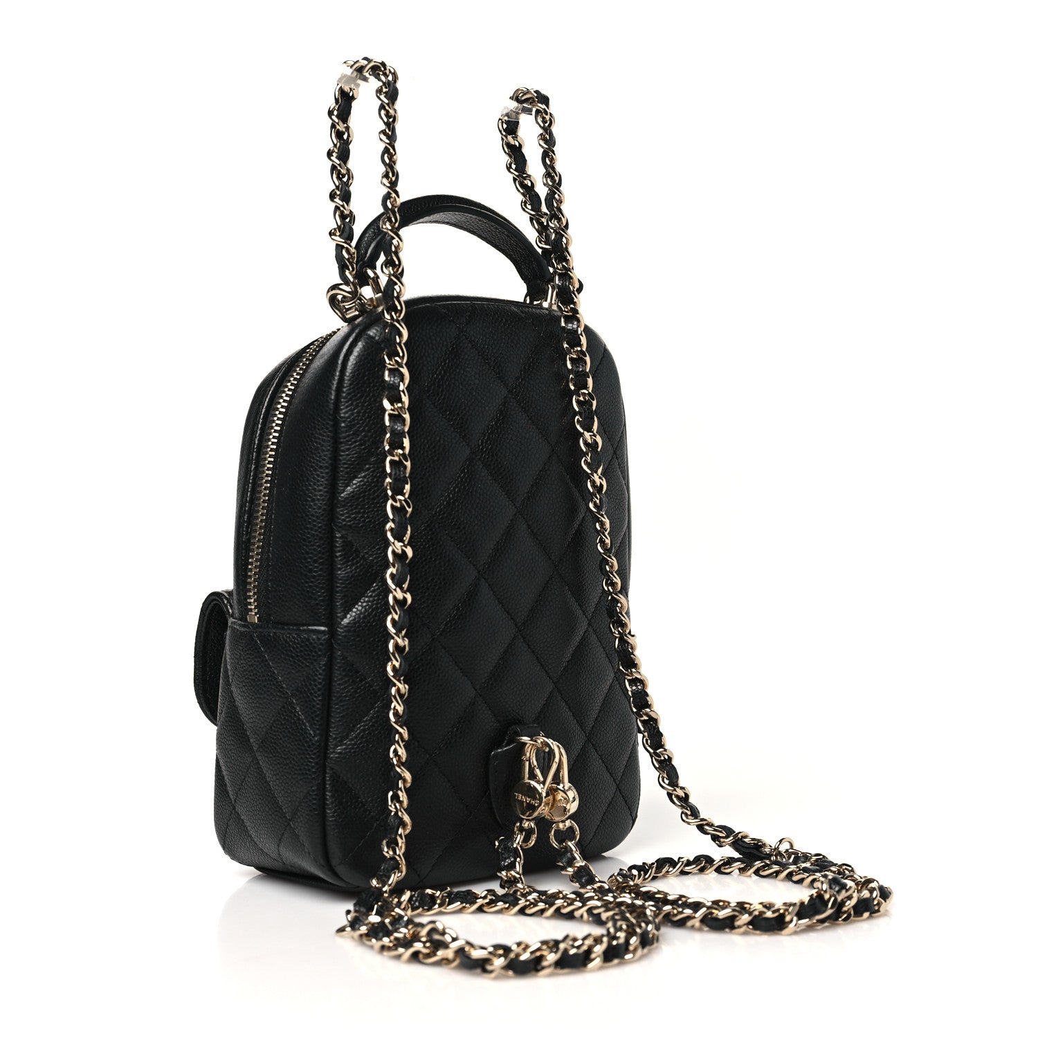 Chanel Caviar Quilted CC Mini Classic Backpack Black 3 of 10