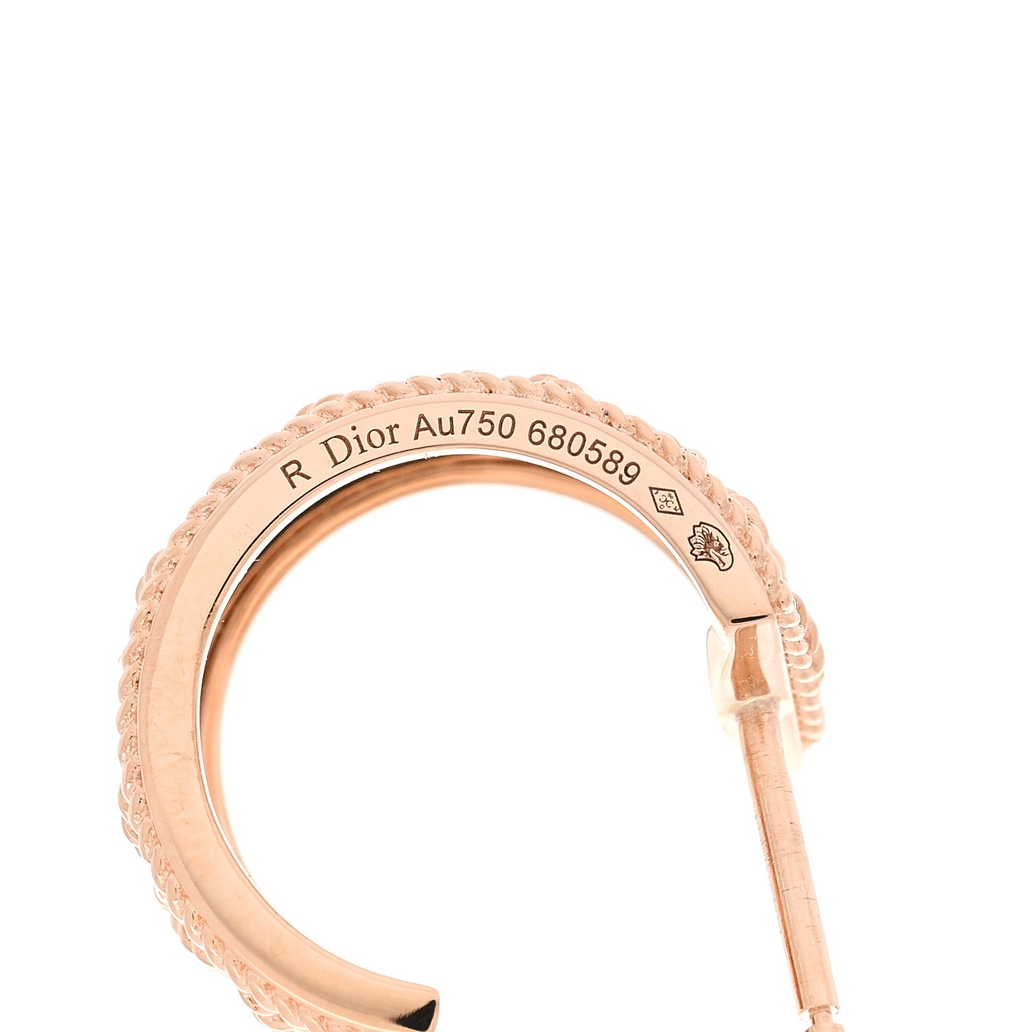Christian Dior 18K Rose Gold My Dior Earrings 4 of 5