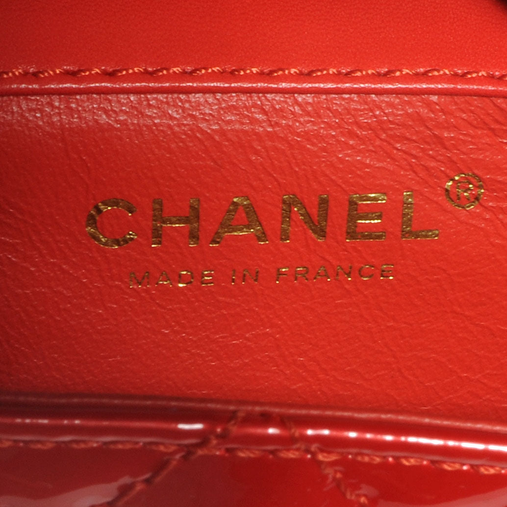 Chanel Patent Quilted Reissue Double Flap Clutch Red 6 of 9