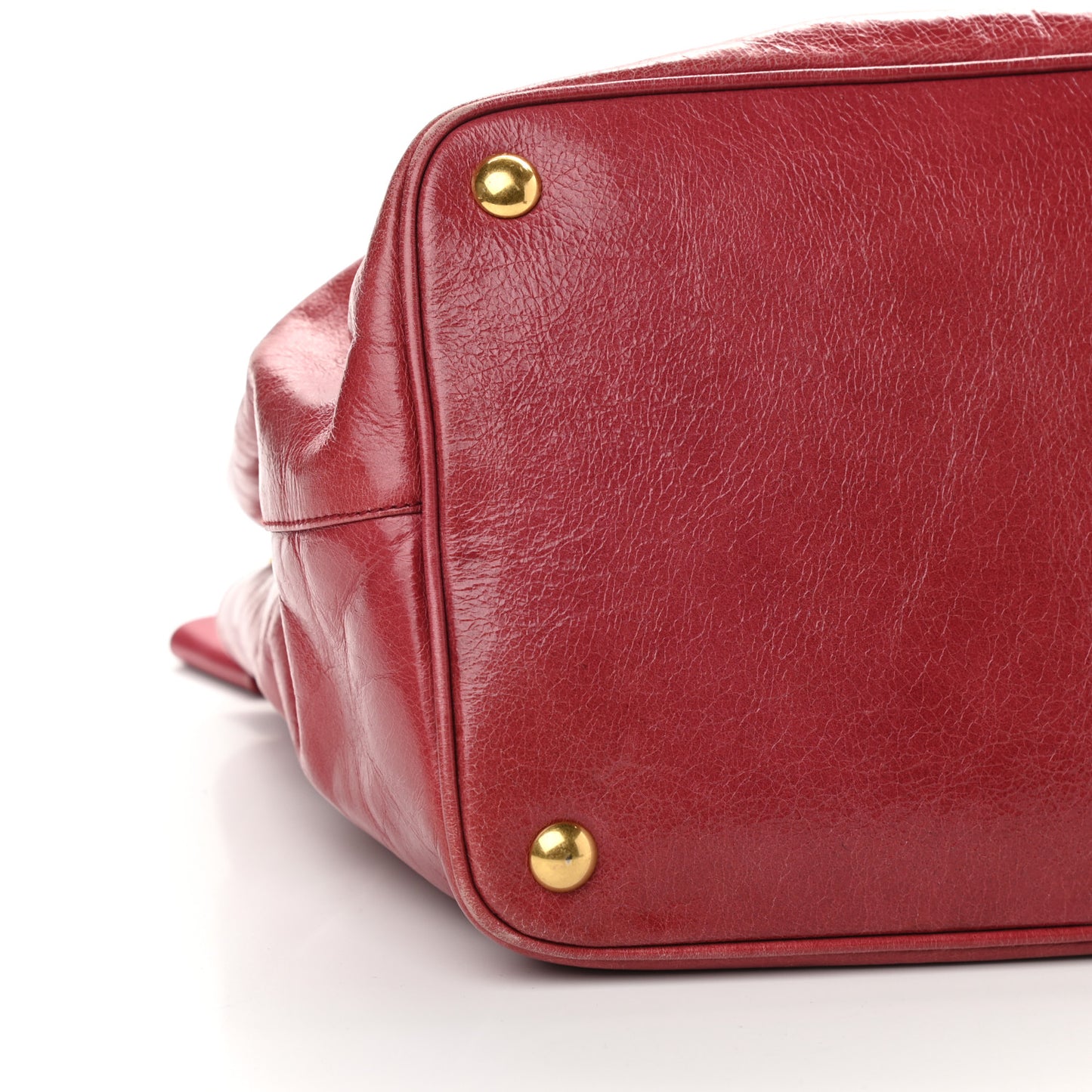 Nappa Matelasse Tote Red