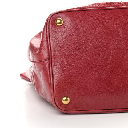 Miu Miu Nappa Matelasse Tote Red 7 of 8