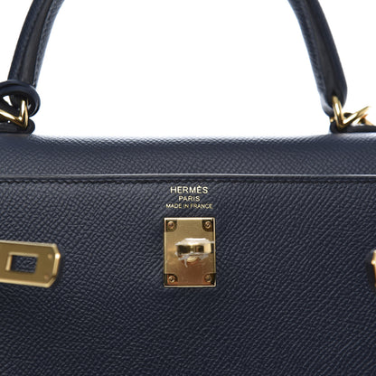 Hermes Epsom Kelly Sellier 25 Bleu Indigo 13 of 15