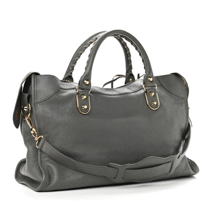 Balenciaga Chevre Gold Metallic Edge Hardware City Gris Acier 3 of 9