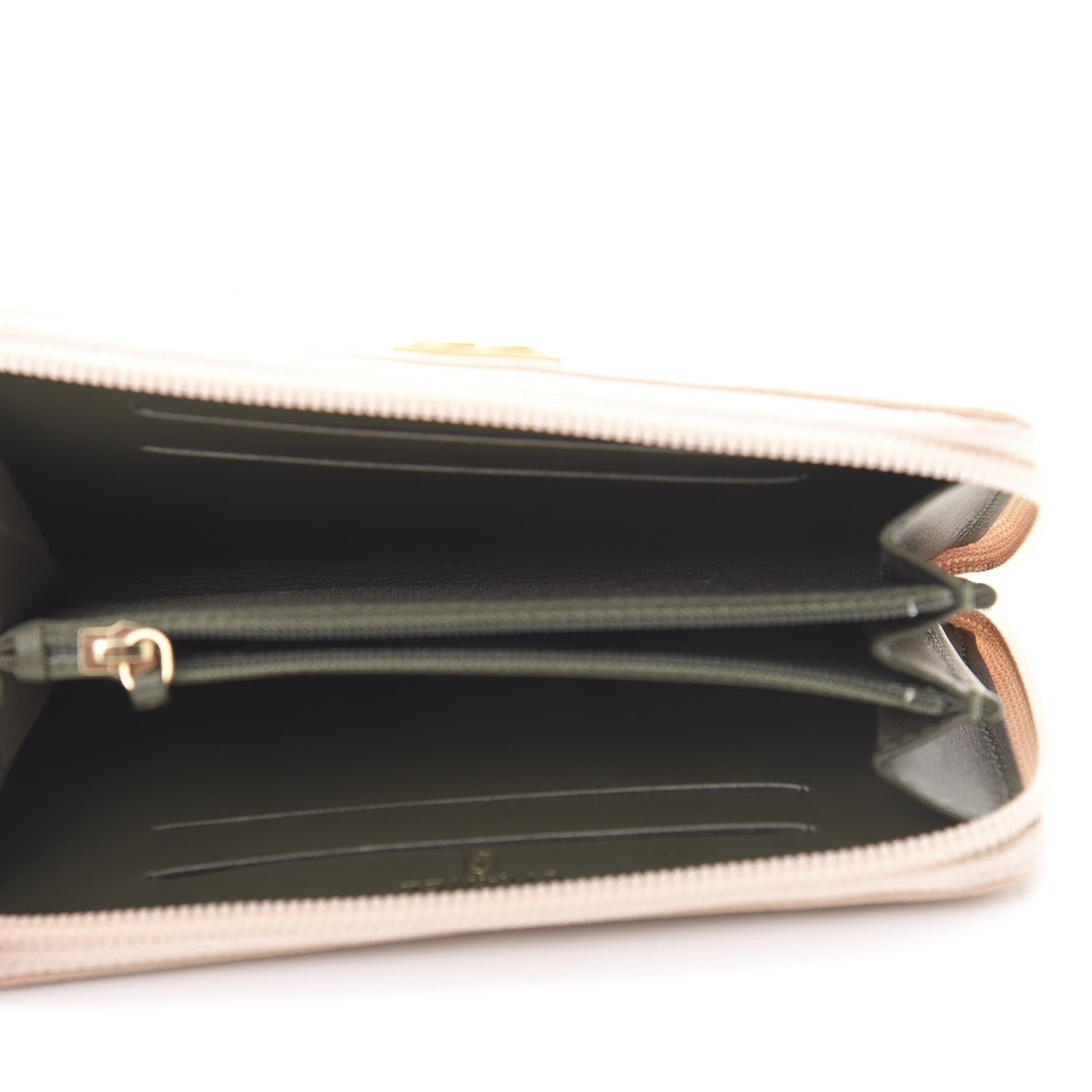 Chanel Caviar Quilted Small Boy Zip Around Wallet Beige 5 of 10