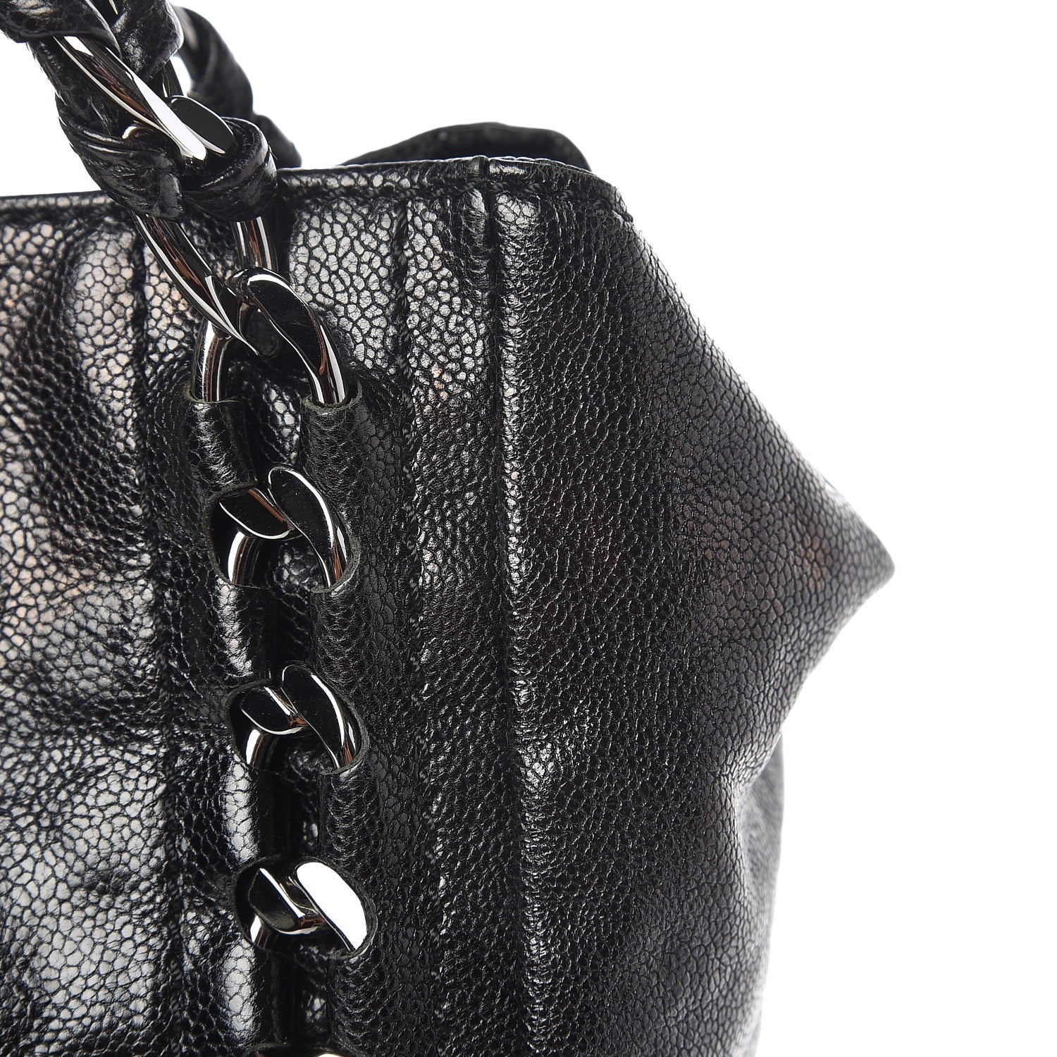 Chanel Glazed Caviar Modern Chain Tote Black 9 of 9