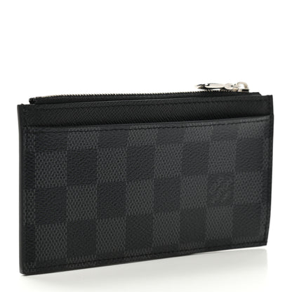 Louis Vuitton Damier Graphite Taiga Coin Card Holder 3 of 7