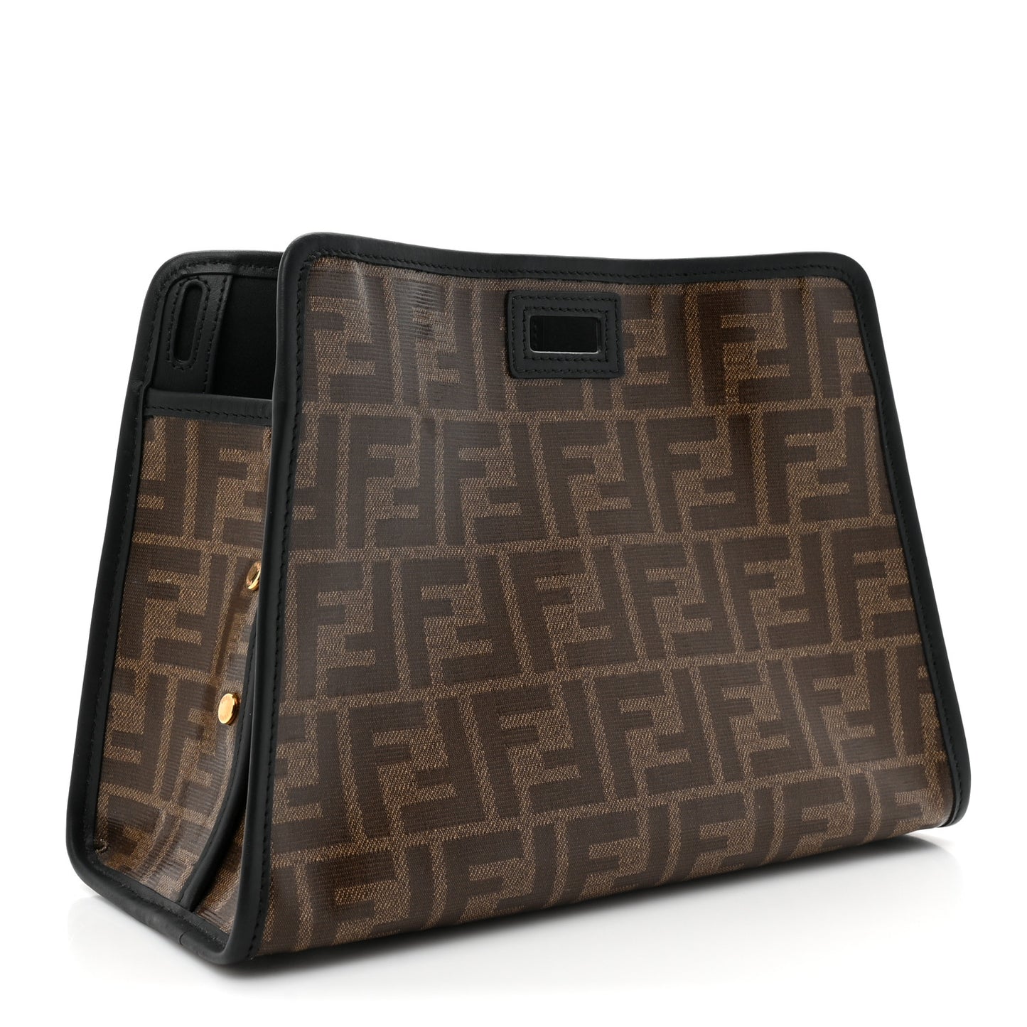 Glazed Fabric Vitello Century FF 1974 Stamp Patch Mini Peekaboo Defender Cover Mogano Panna Black
