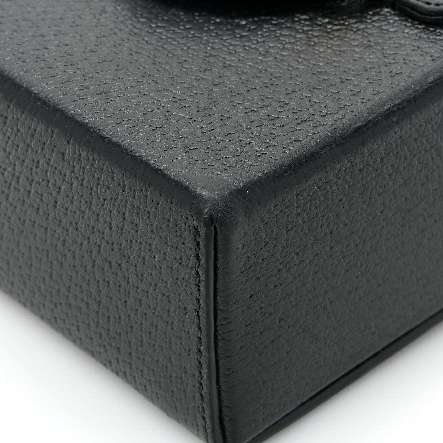 Textured Dollar Calfskin Mini Horsebit 1955 Crossbody Bag Black