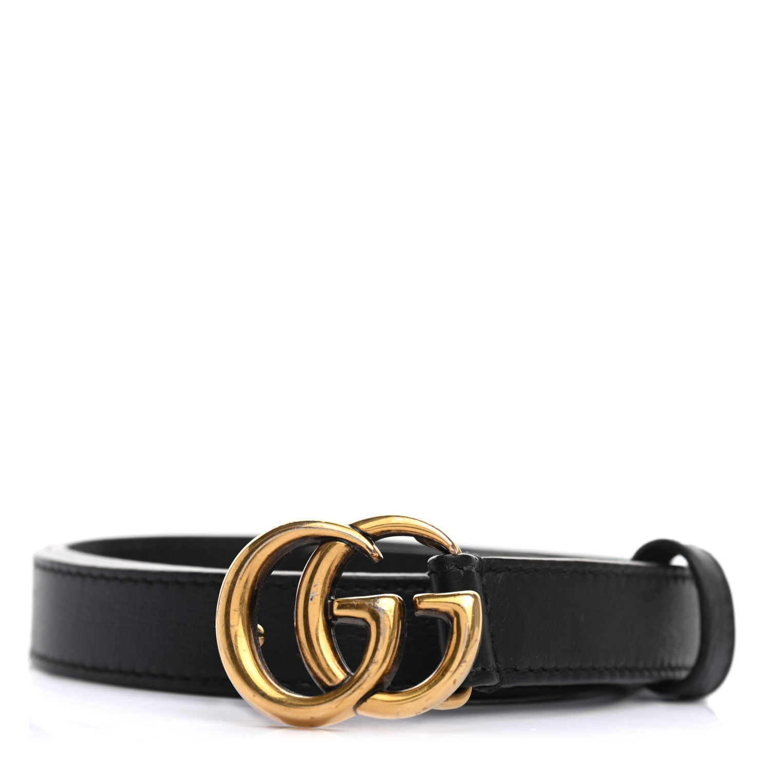 Gucci Calfskin Double G 20mm Belt 70 28 Black 1 of 5