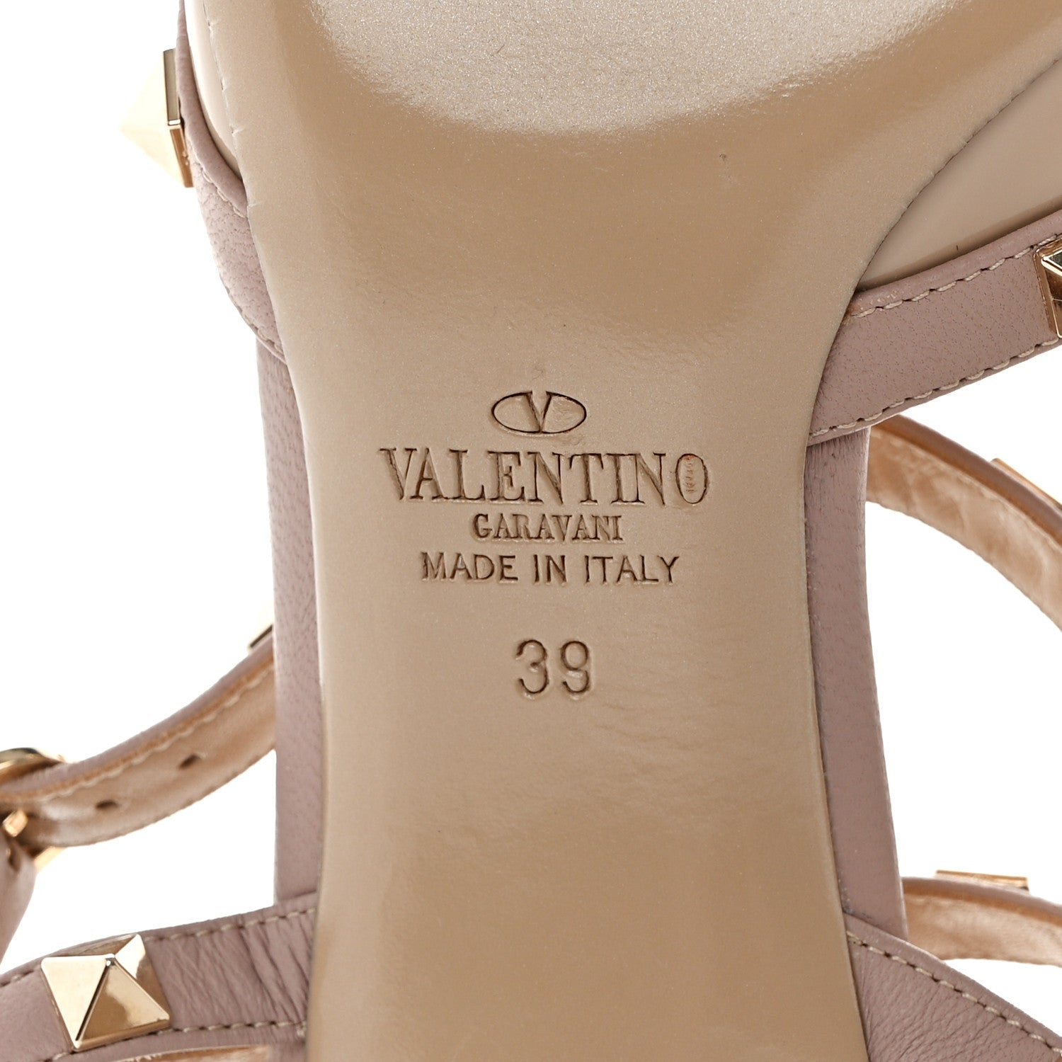 Valentino Garavani Patent Nappa Rockstud Ankle Strap 65mm Pumps 39 Poudre 6 of 8