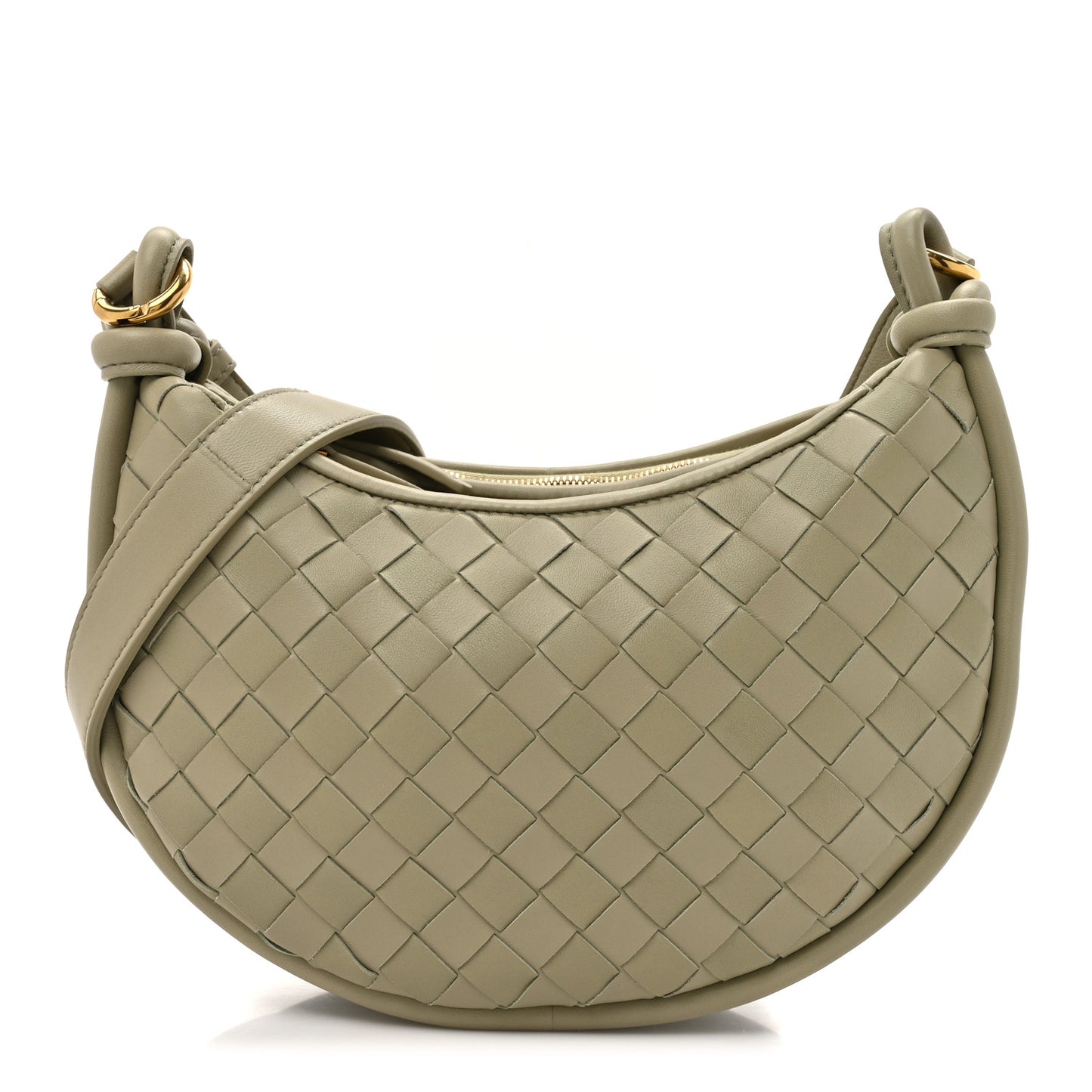 Nappa Intrecciato Small Gemelli Multipocket Bag Travertine Muse