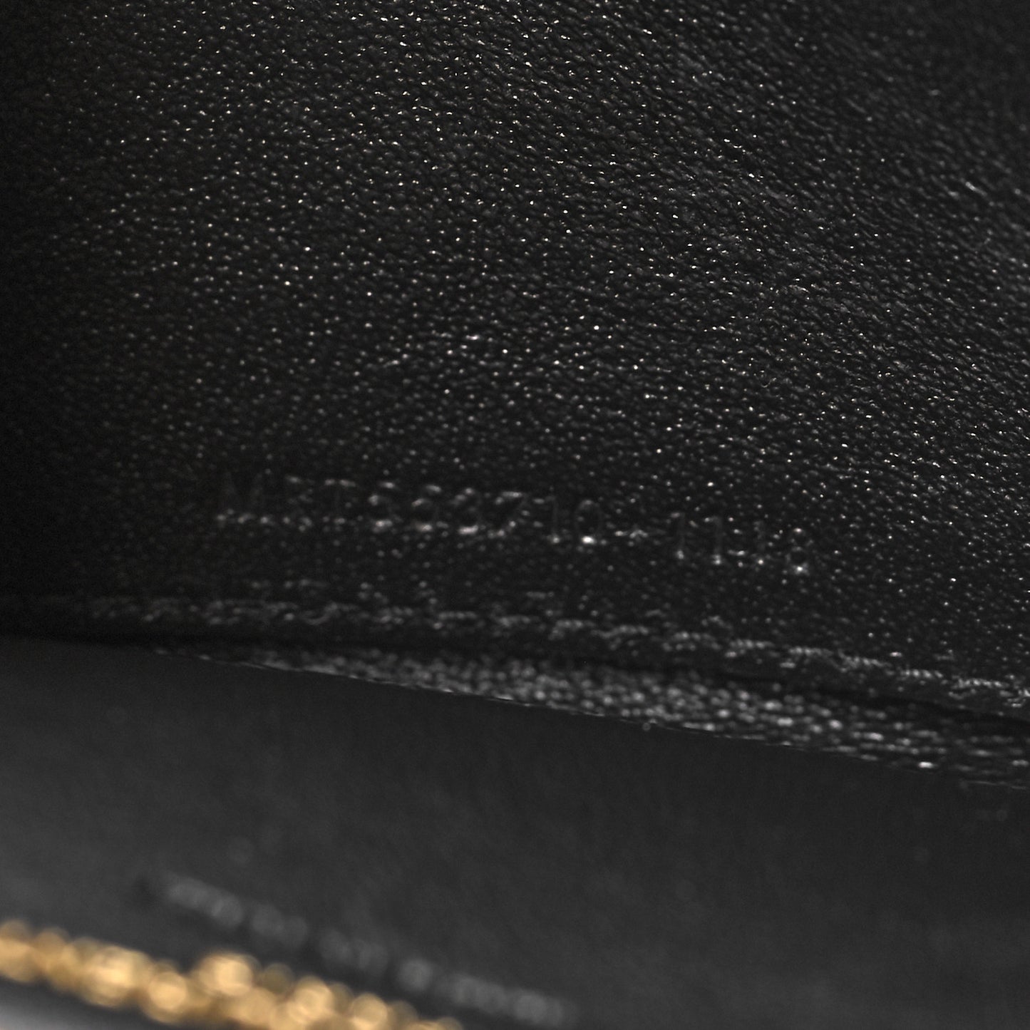 Lambskin Matelasse Monogram Vicky Zip Around Card Holder Black