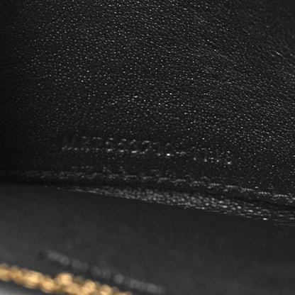 Saint Laurent Lambskin Matelasse Monogram Vicky Zip Around Card Holder Black 7 of 8