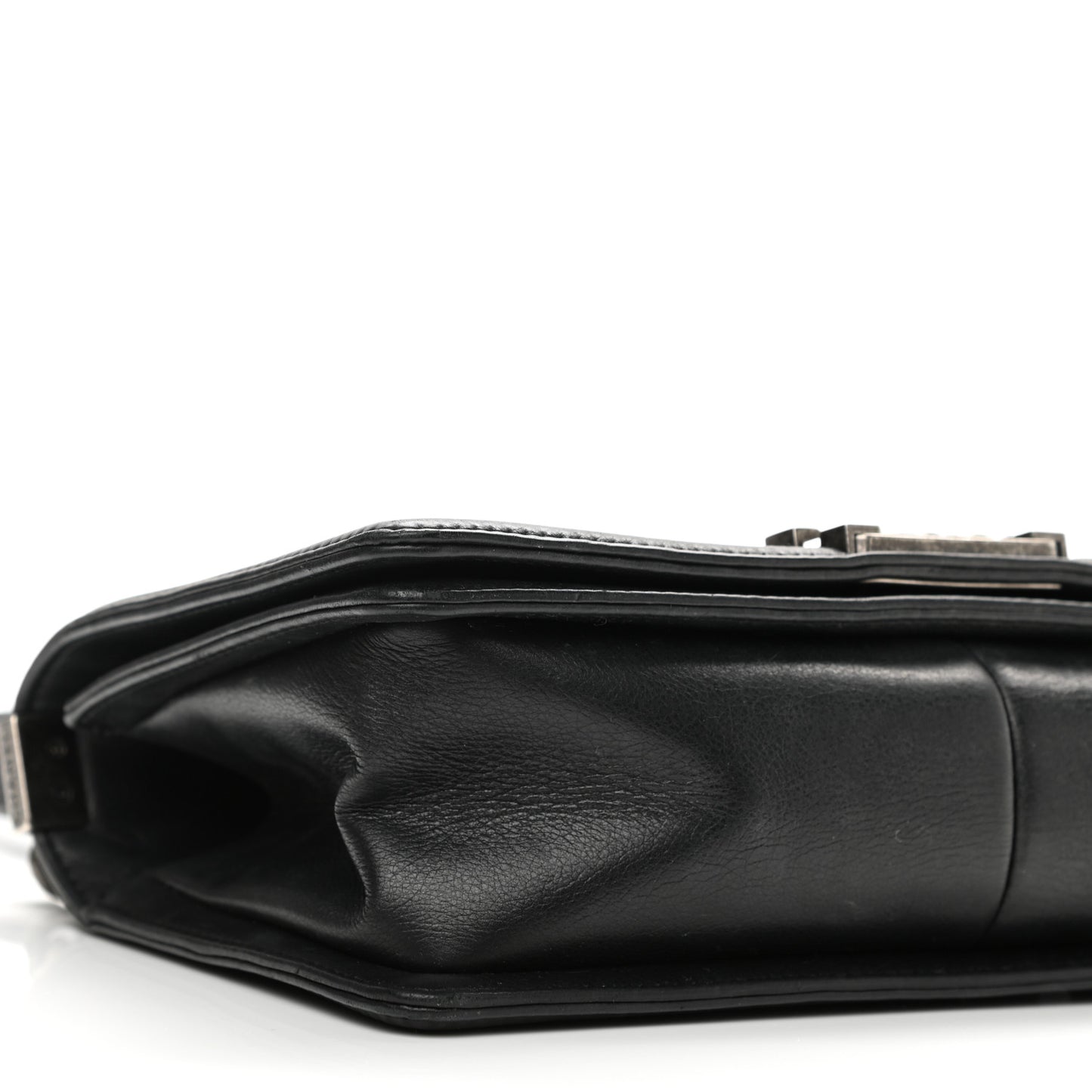 Lambskin Quilted Medium Boy Flap Black