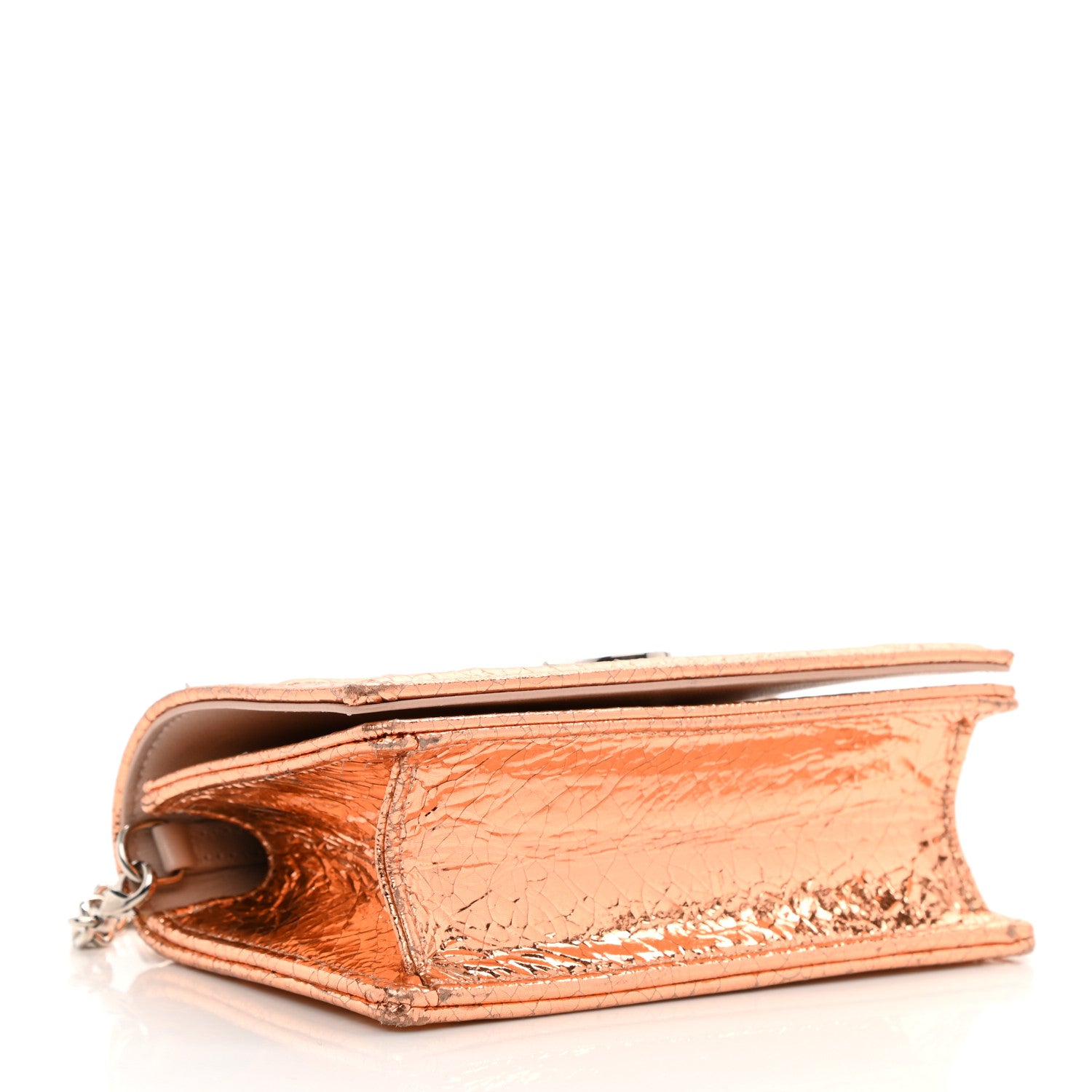 Christian Dior Ceramic Effect Deerskin Baby Diorama Flap Bag Gold 4 of 10