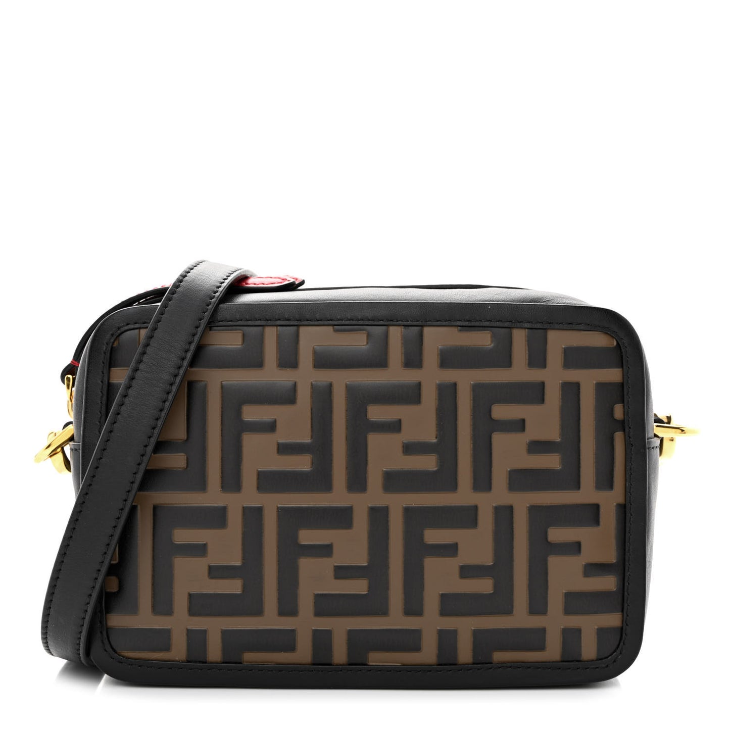 Vitello Century Bi-Color FF 1974 Embossed Mini Camera Case Maya Black