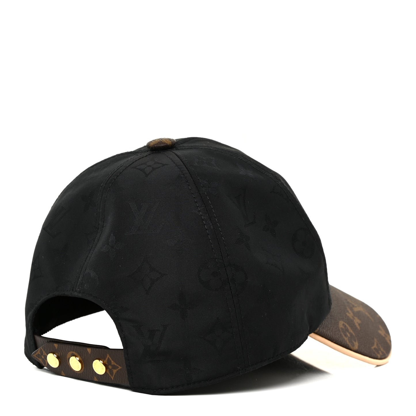 Polyester Silk Monogram LV Get Ready Cap M Black
