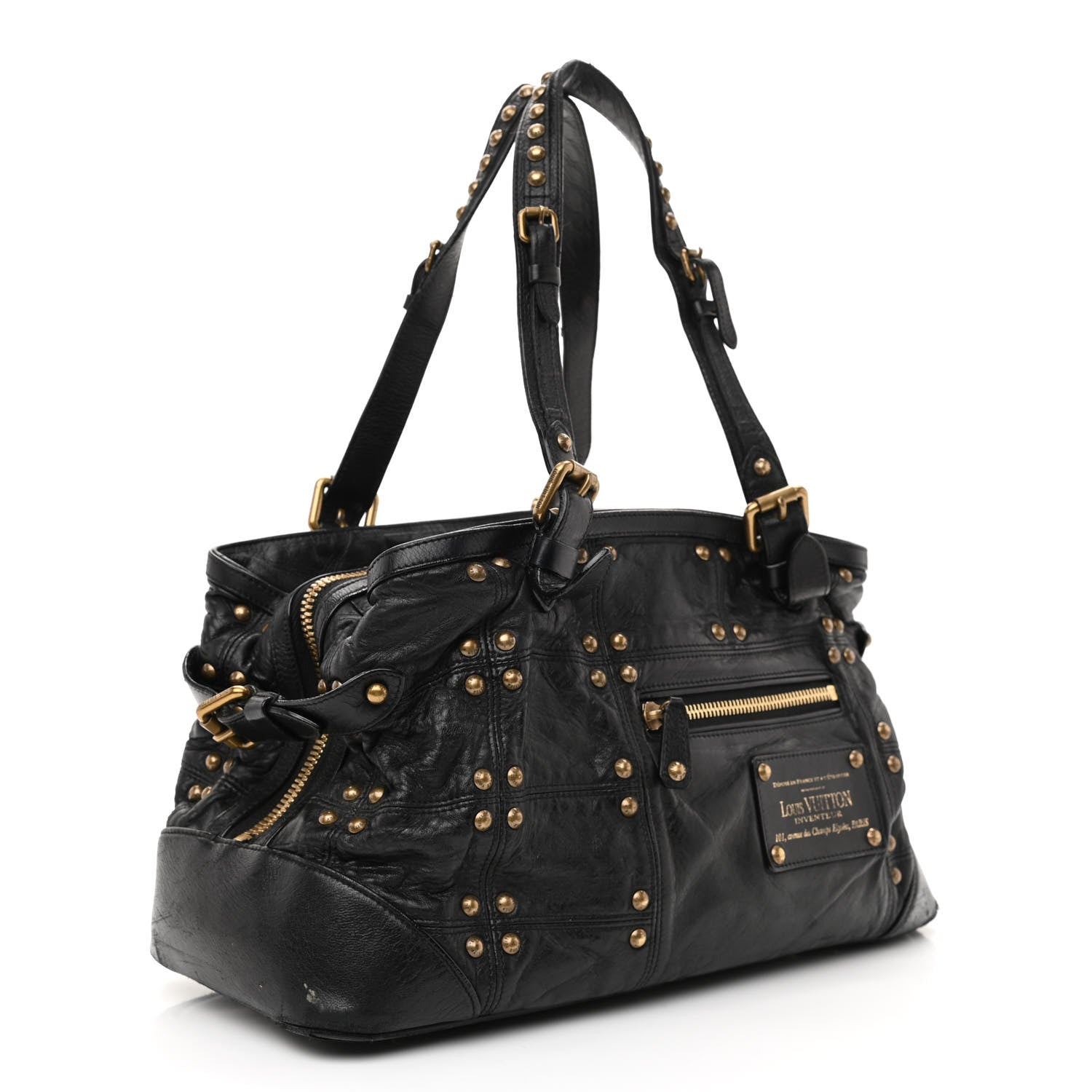 Louis Vuitton Lambskin Riveting Black 3 of 14